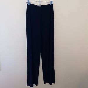 Sympli The best black stretch elastic waist pants side slit leg size 12